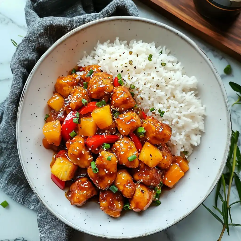 sweet and sour chicken with pineapple