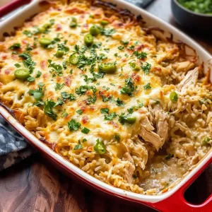 Green Chile Chicken and Rice Casserole