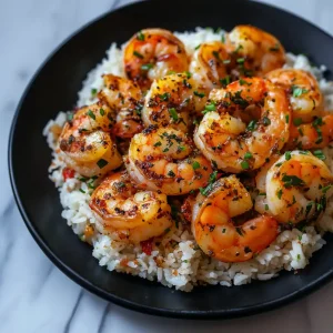 garlic butter shrimp and rice