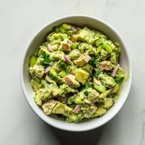 Healthy avocado tuna salad
