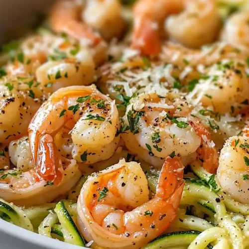 lemon garlic shrimp and zucchini noodles
