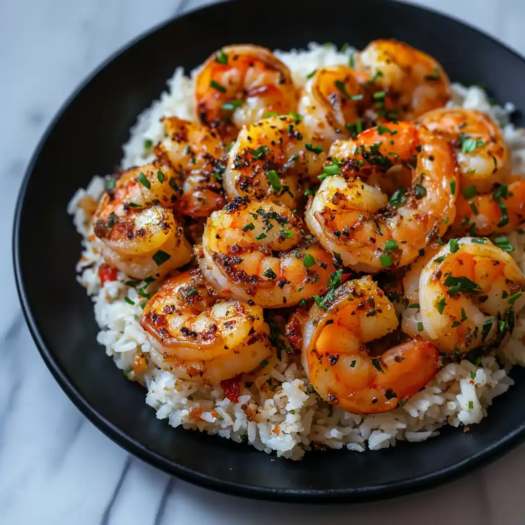 garlic butter shrimp and rice